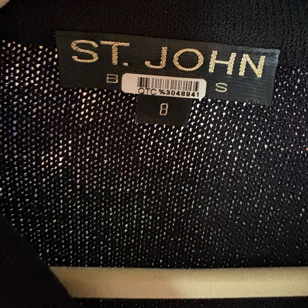 St. John Black Knit Top